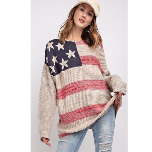 Sweaters - Last 1️⃣ All-American Flag Sweater